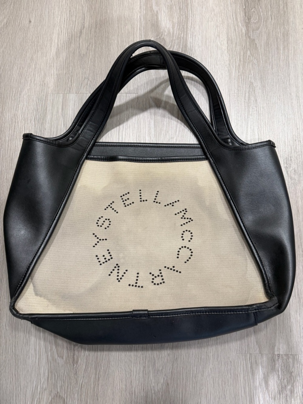 Stella McCartney-Inspired Black & Cream Tote Bag PLEASE READ DESCRIPTION